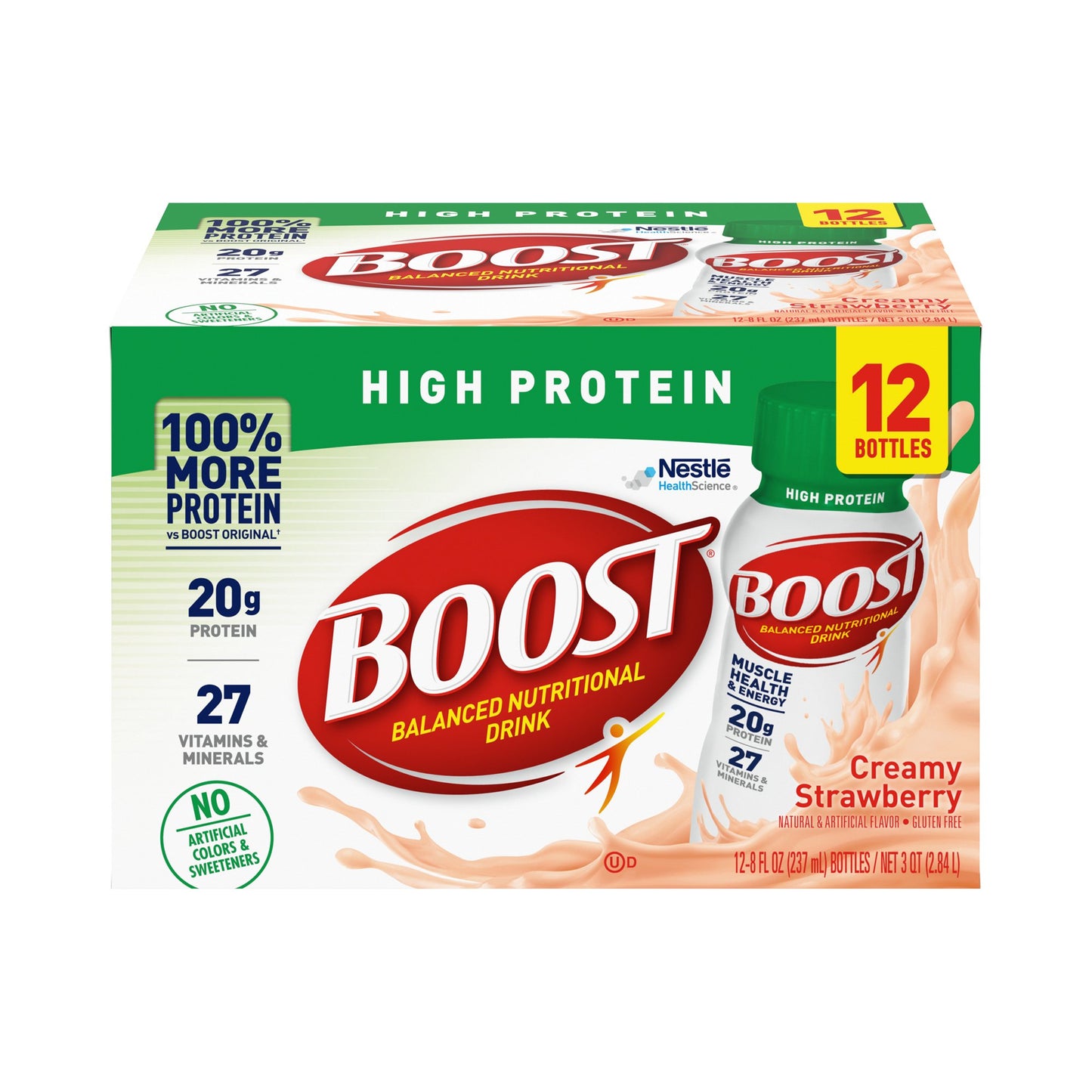 Boost® High Protein Strawberry Complete Nutritional Drink, 8-ounce Bottle