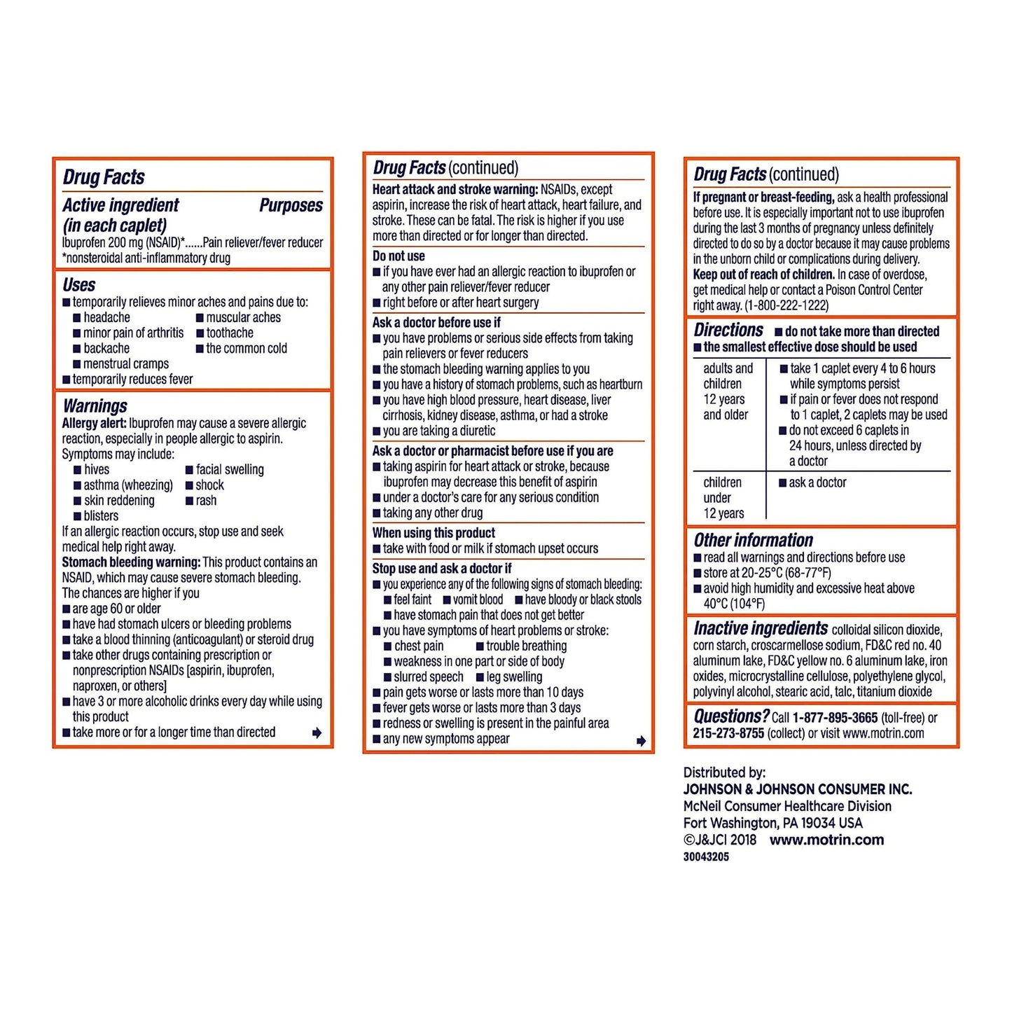 MOTRIN IB, CAP 200MG (100/BT)