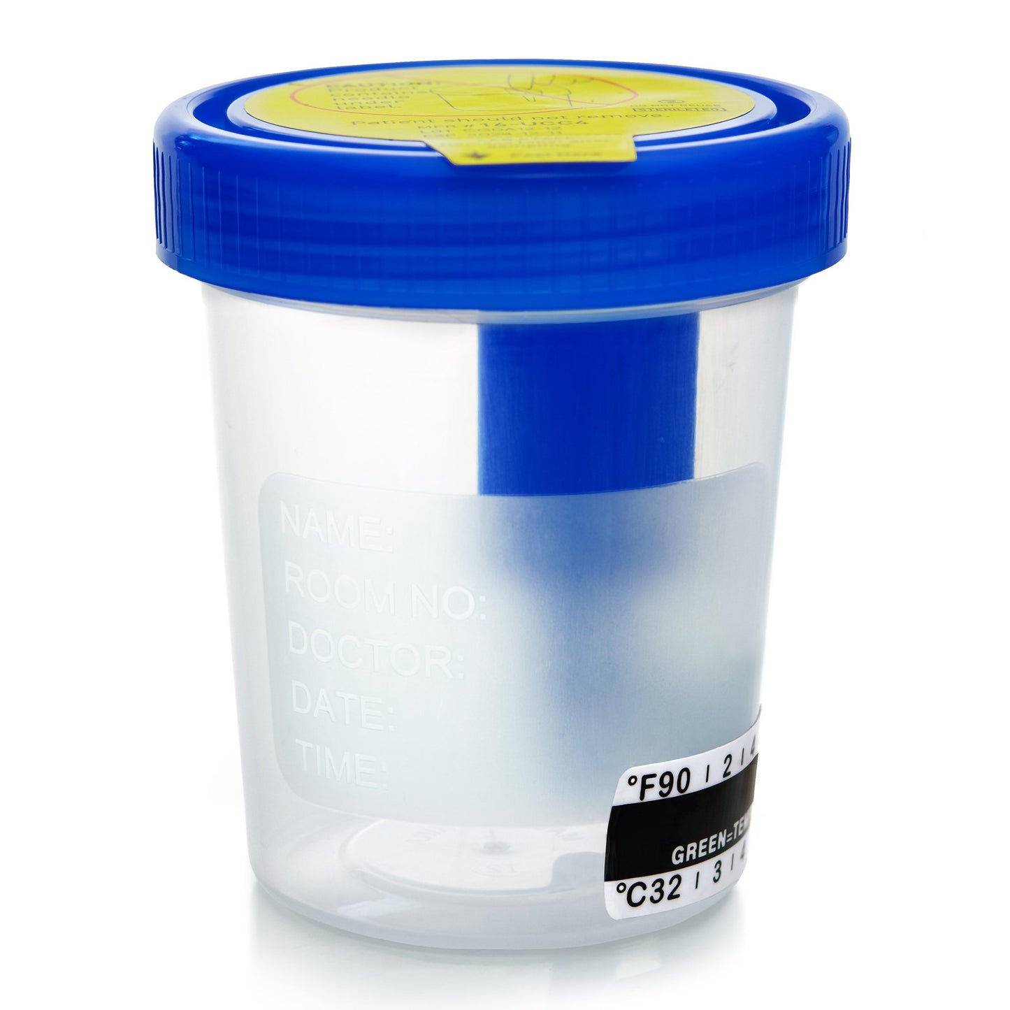 CONTAINER, SPECIMEN URINE W/CAP TEMP STRIP STR 4OZ (200/CS)