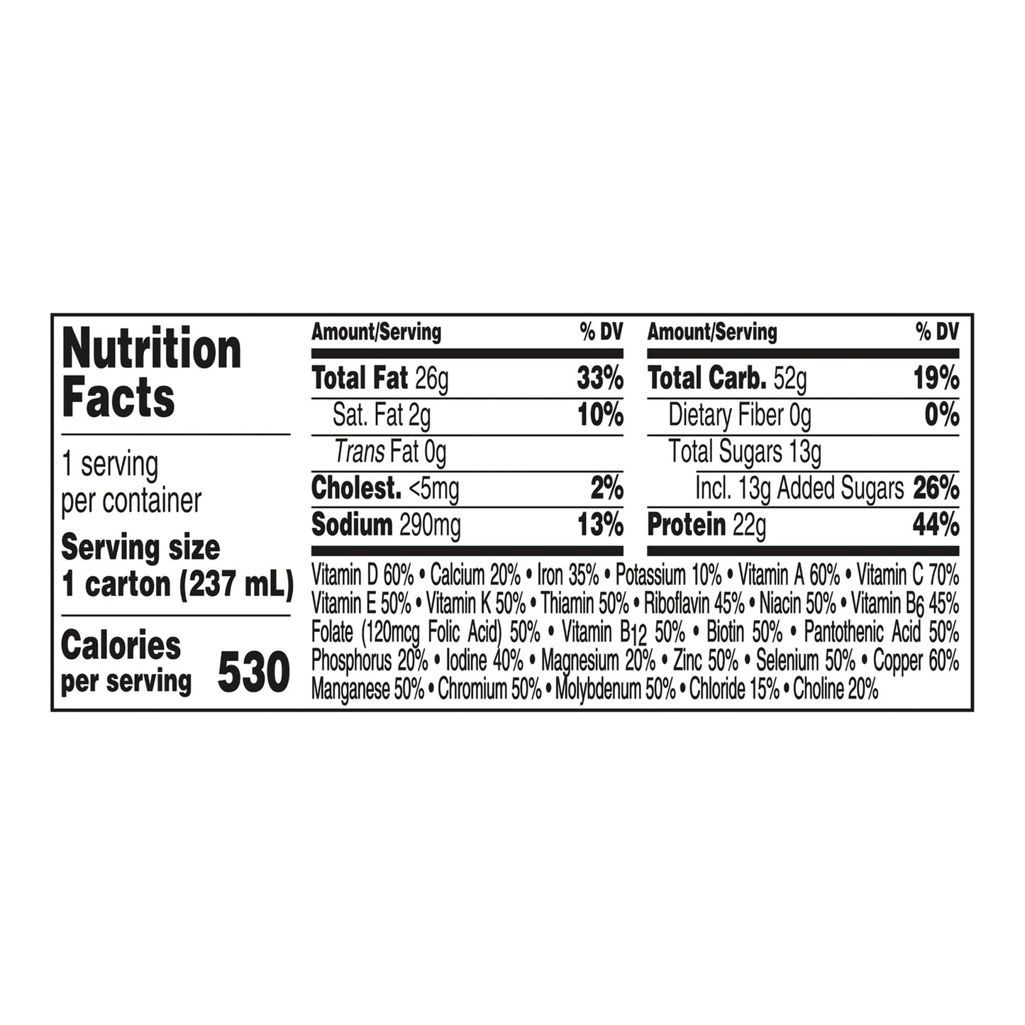 Boost® Very High Calorie Chocolate Nutritional Drink, 8-ounce carton