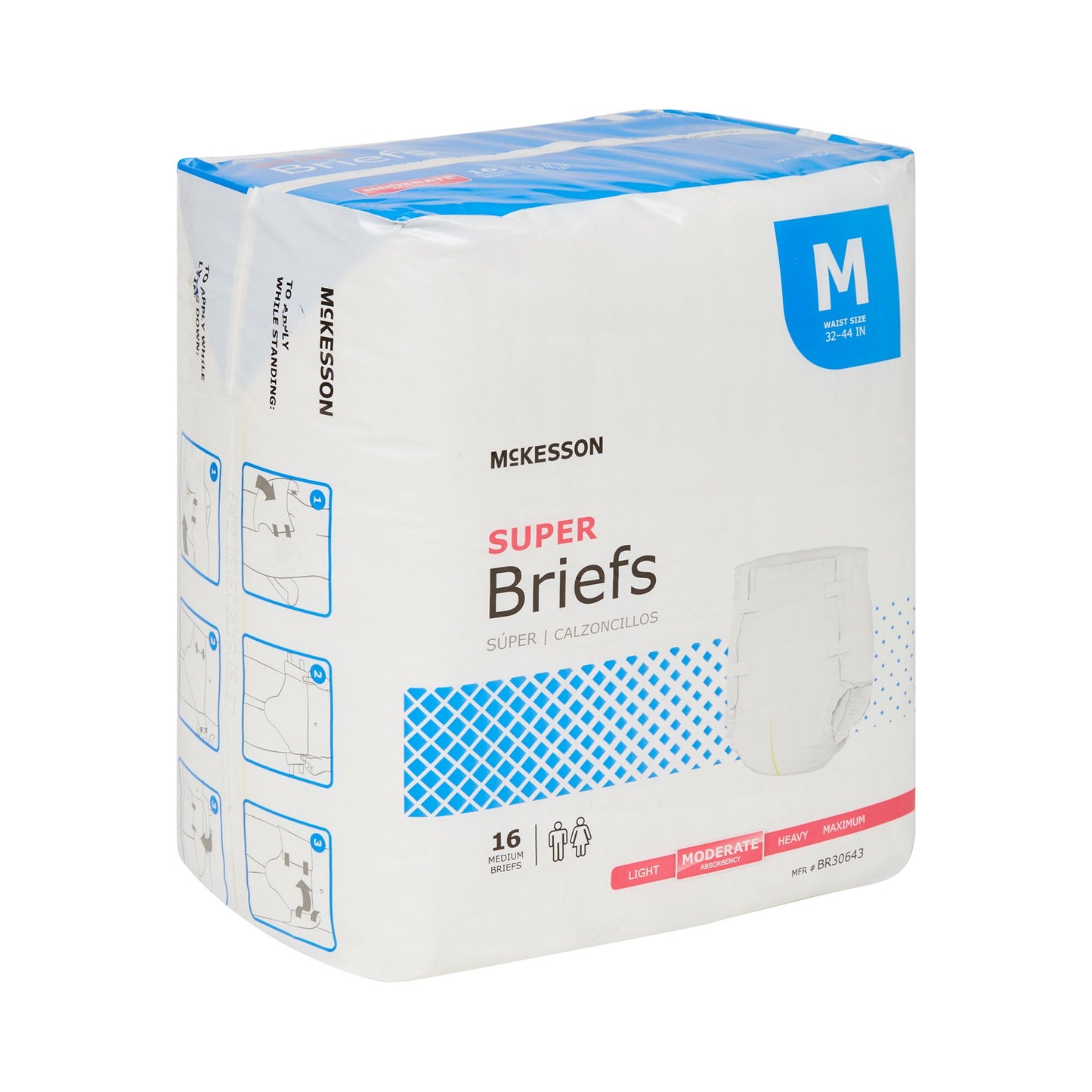 BRIEF, TAB CLSR SUPER MED 32-44 (16EA/BG 6BG/CS)