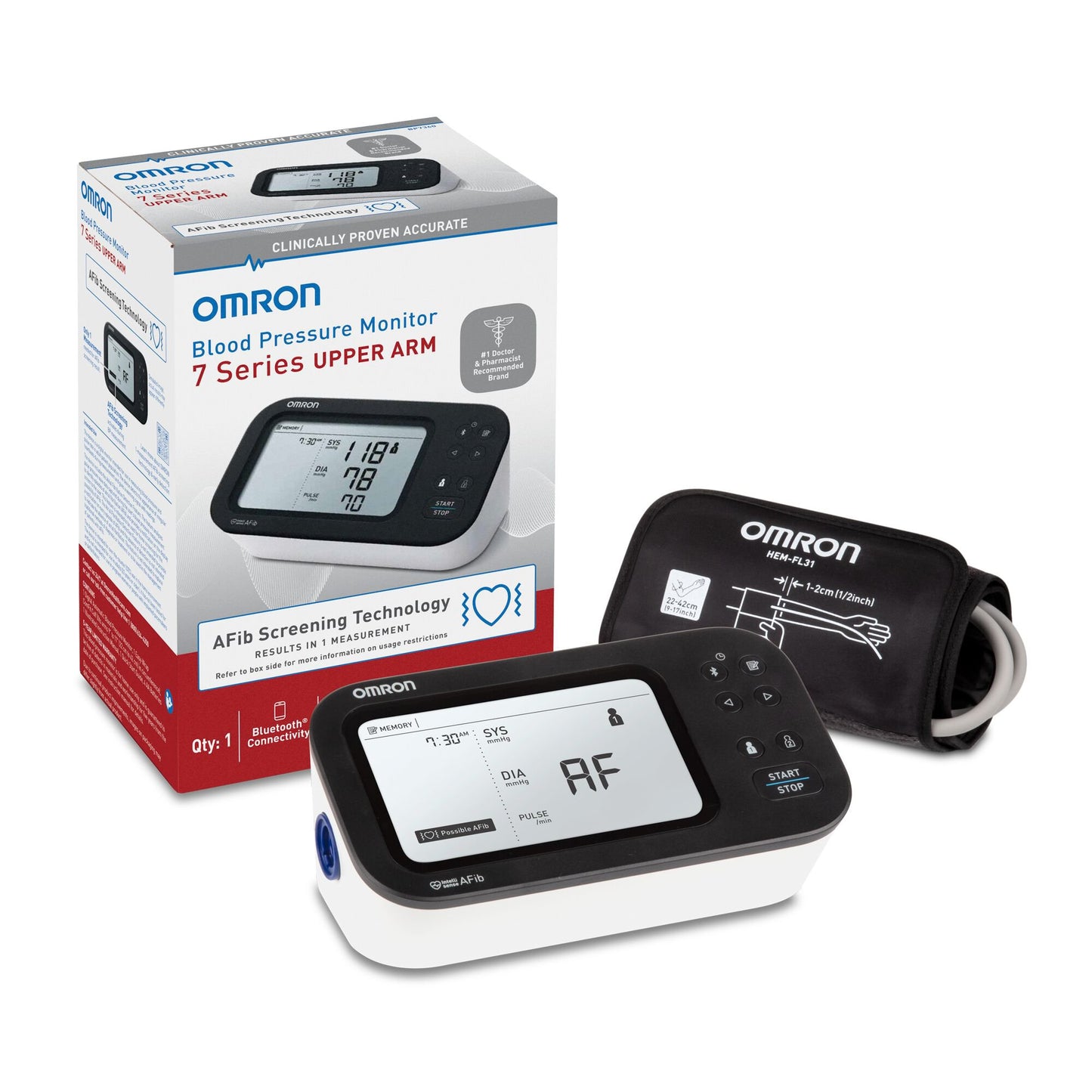 MONITOR, BP OMRON 7 SERIES UPPER ARM W/EASY WRAP (10/CS)