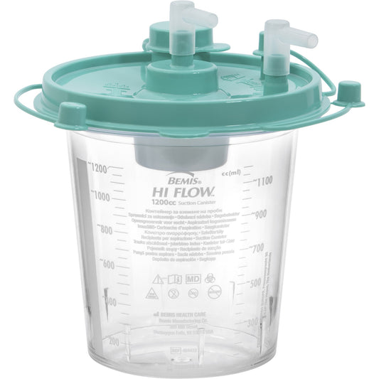 Rigid Suction Canister Hi-Flow 1200 mL Pour Lid