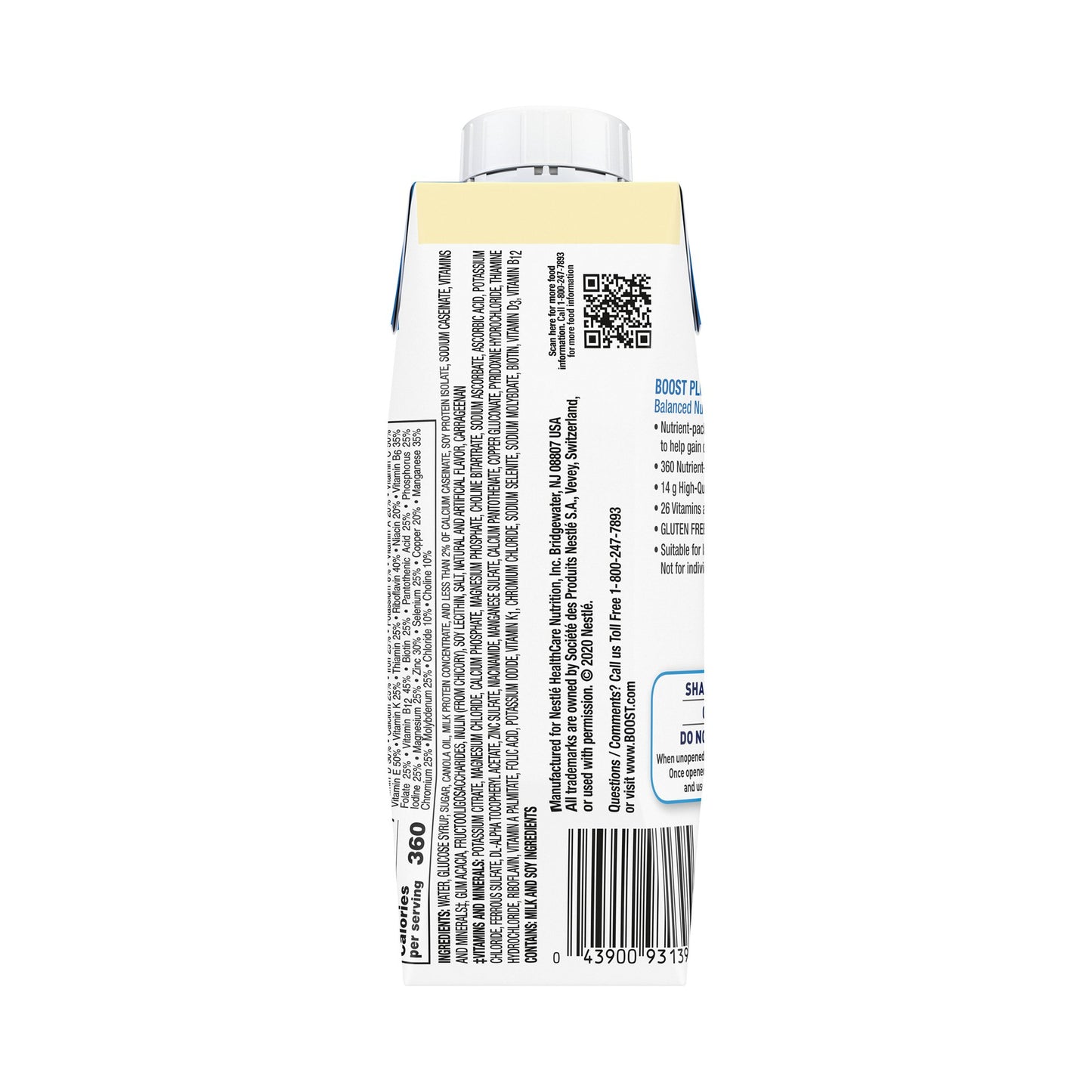Oral Supplement Boost Plus Very Vanilla Flavor Liquid 8 oz. Carton