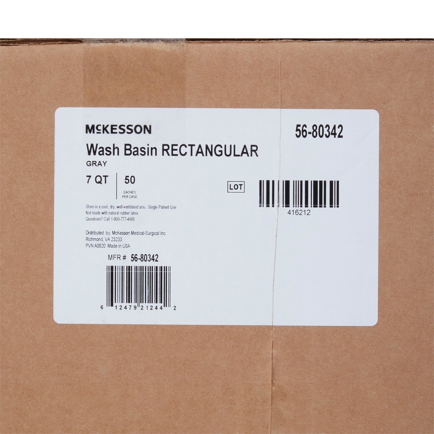 BASIN, WASH GRAPHITE RECTANGLE7QT (50/CS)