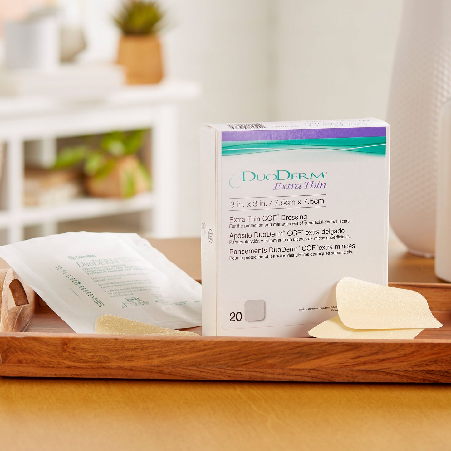DuoDerm® Extra Thin Hydrocolloid Dressing, 3 x 3 Inch