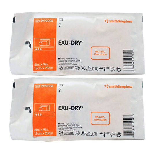 Super Absorbent Dressing EXU-DRY Anti-Shear 6 X 9 Inch Rectangle
