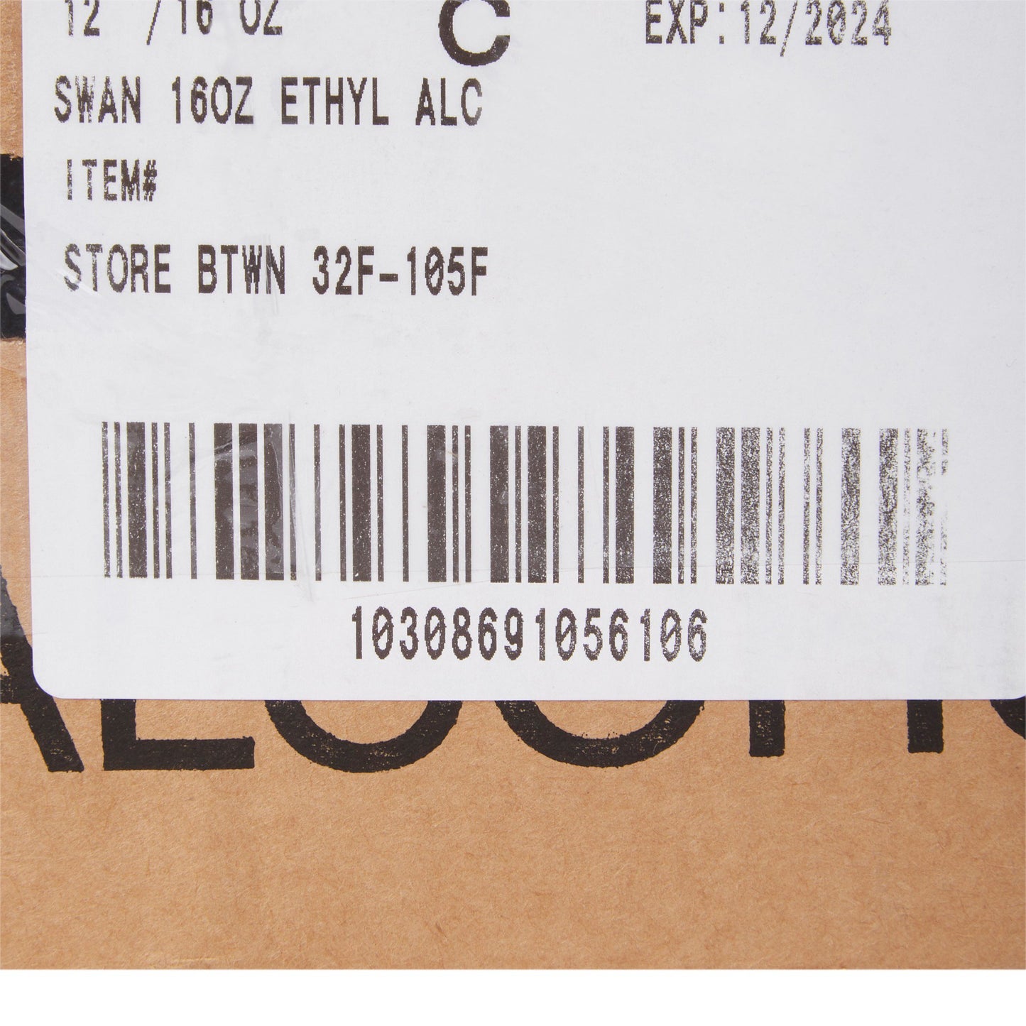 ALCOHOL, ETHYL 70% 16OZ (12/CS)