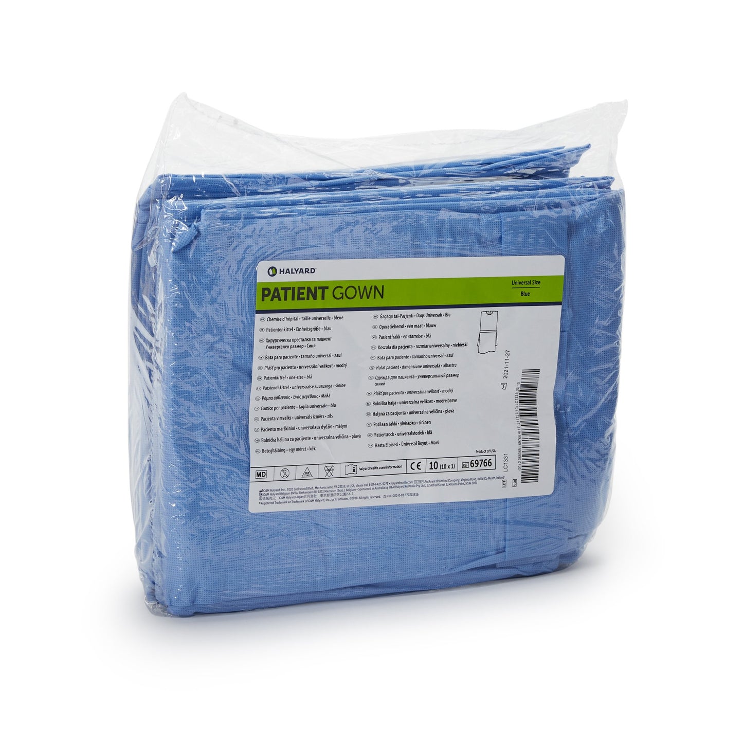 GOWN, XRAY BLU (10/BX 10BX/CS)