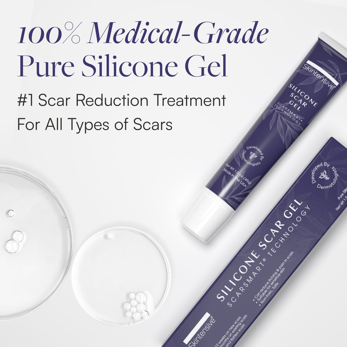 Scar Treatment Skintensive 1.5 oz. Tube Unscented Gel