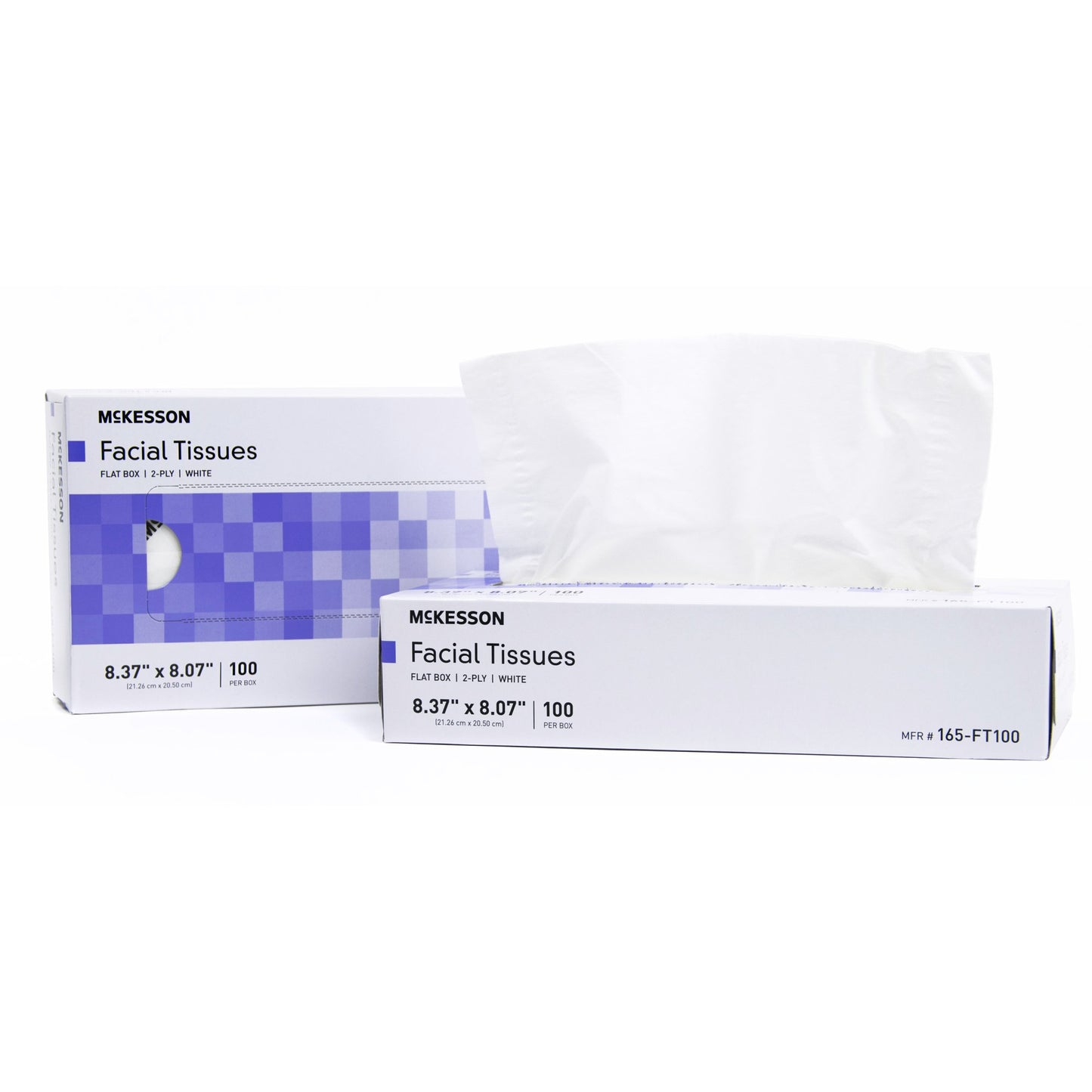 McKesson White Facial Tissue McKesson White 8.37 X 8.07 Inch 100 Count