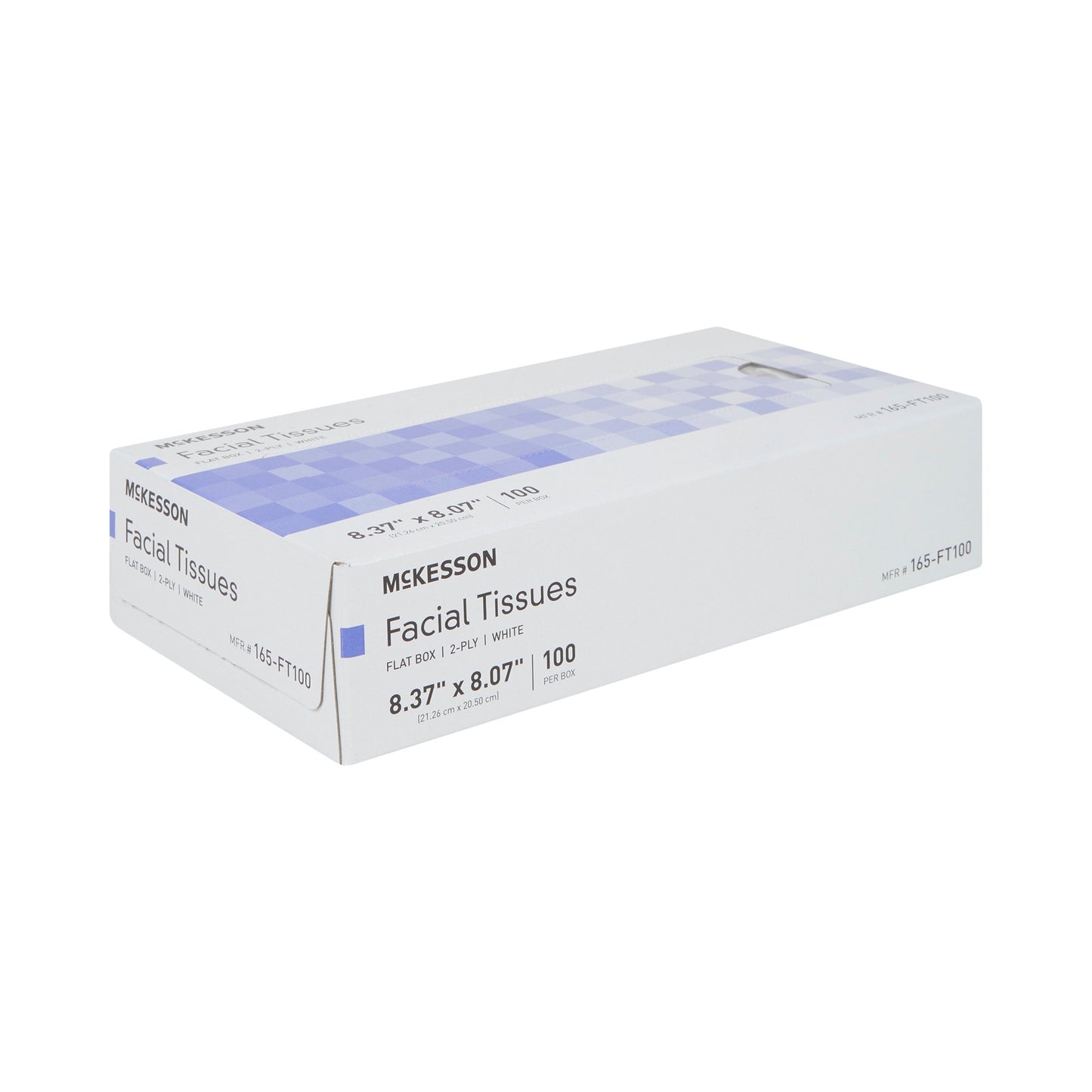 McKesson White Facial Tissue McKesson White 8.37 X 8.07 Inch 100 Count