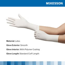 McKesson Perry Performance Plus Surgical Gloves Size 6 Sterile Latex Smooth Cream Chemo Tested 50 Pairs