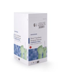 McKesson Perry Performance Plus Surgical Gloves Size 6.5 Sterile Polyisoprene Standard Cuff Length Smooth Green Chemo Tested 50 Pairs per Box