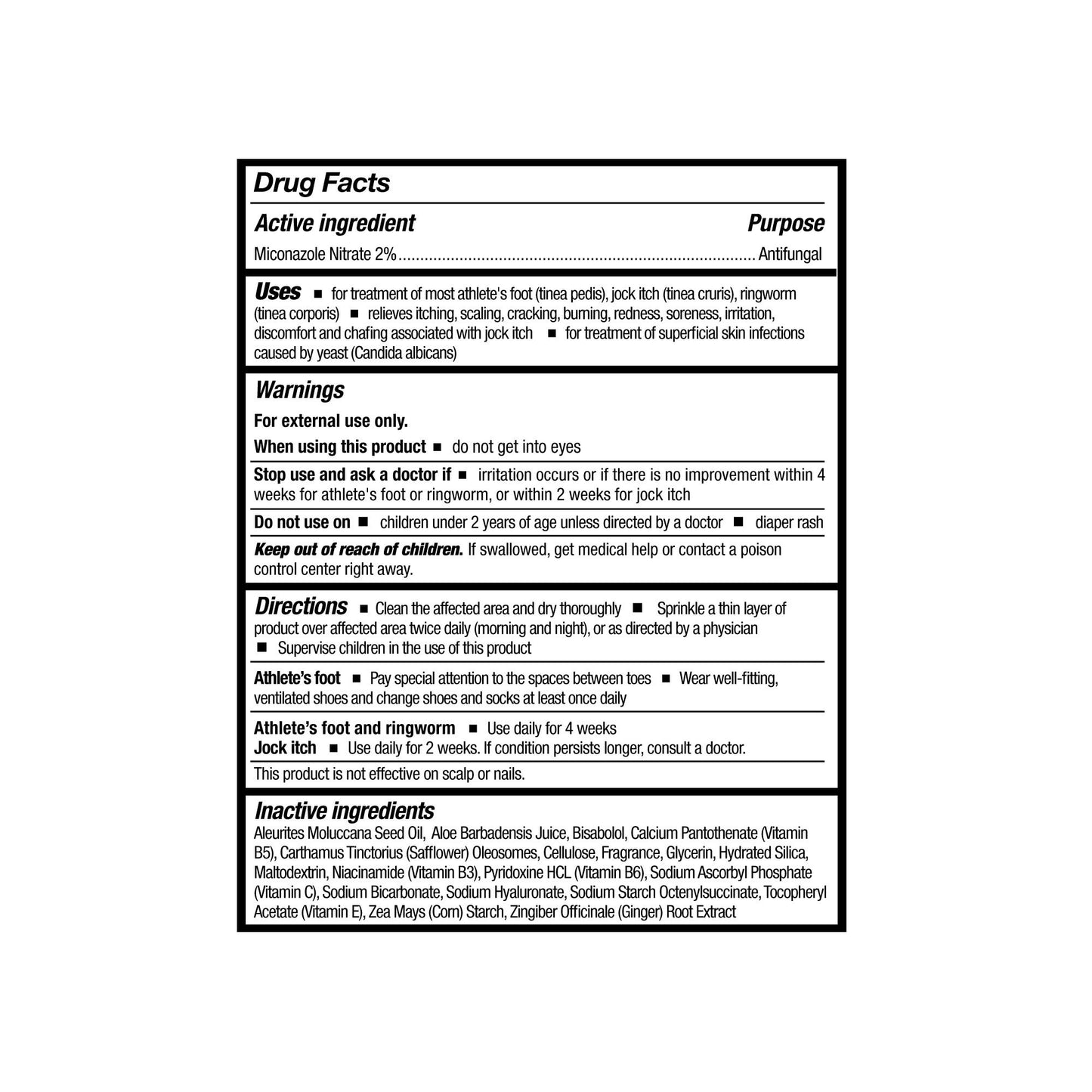 Antifungal Thera 2% Strength Powder 3 oz. Shaker Bottle