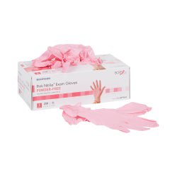 McKesson Pink Nitrile Exam Gloves Small NonSterile Pink Textured Fingertips 250 per Box