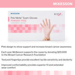 McKesson Pink Nitrile Exam Gloves Small NonSterile Pink Textured Fingertips 250 per Box