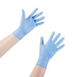 McKesson Confiderm STR Nitrile Exam Gloves Medium Sterile Pair Blue Textured Fingertips Standard Cuff Length 50 Pairs per Box