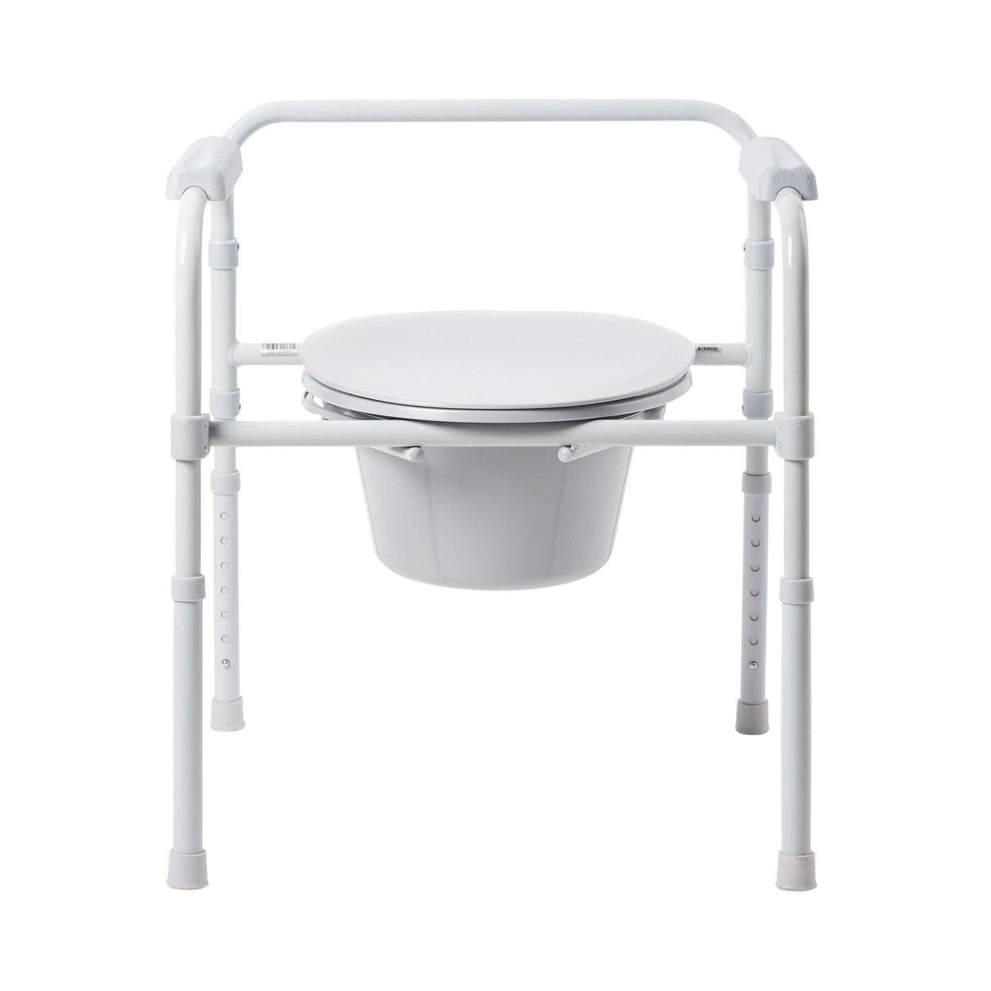 3-in-1 Commode Chair McKesson Fixed Arms Steel Frame Back Bar 13-1/4 Inch Seat Width 350 lbs. Weight Capacity (case of 4)