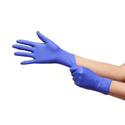 McKesson Confiderm 3.0 Nitrile Exam Gloves Medium NonSterile Blue Textured Fingertips Chemo Tested 100 per Box