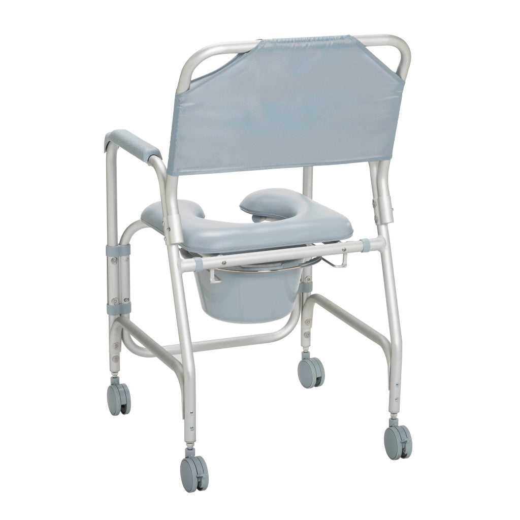 Drive Medical Aluminum Shower Chair and Commode with Casters