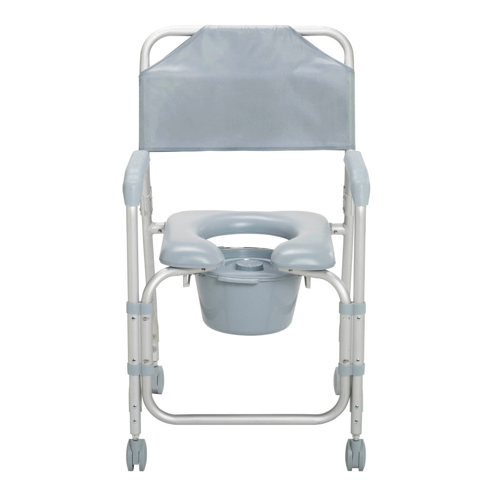 Drive Medical Aluminum Shower Chair and Commode with Casters