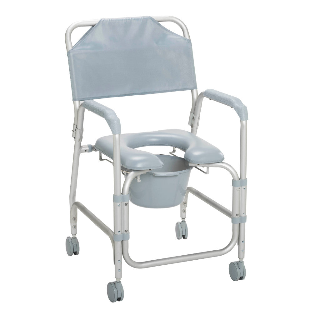 Drive Medical Aluminum Shower Chair and Commode with Casters