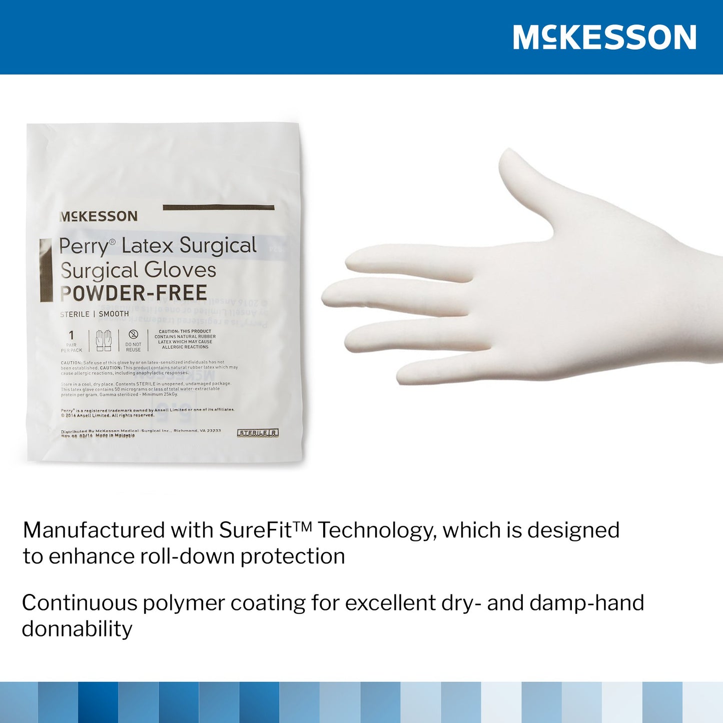 McKesson Perry® Performance Plus Surgical Glove, Size 8, Cream