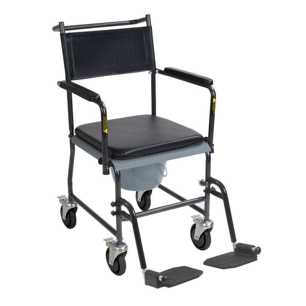 Drive Medical Wheeled Commode with Footrests