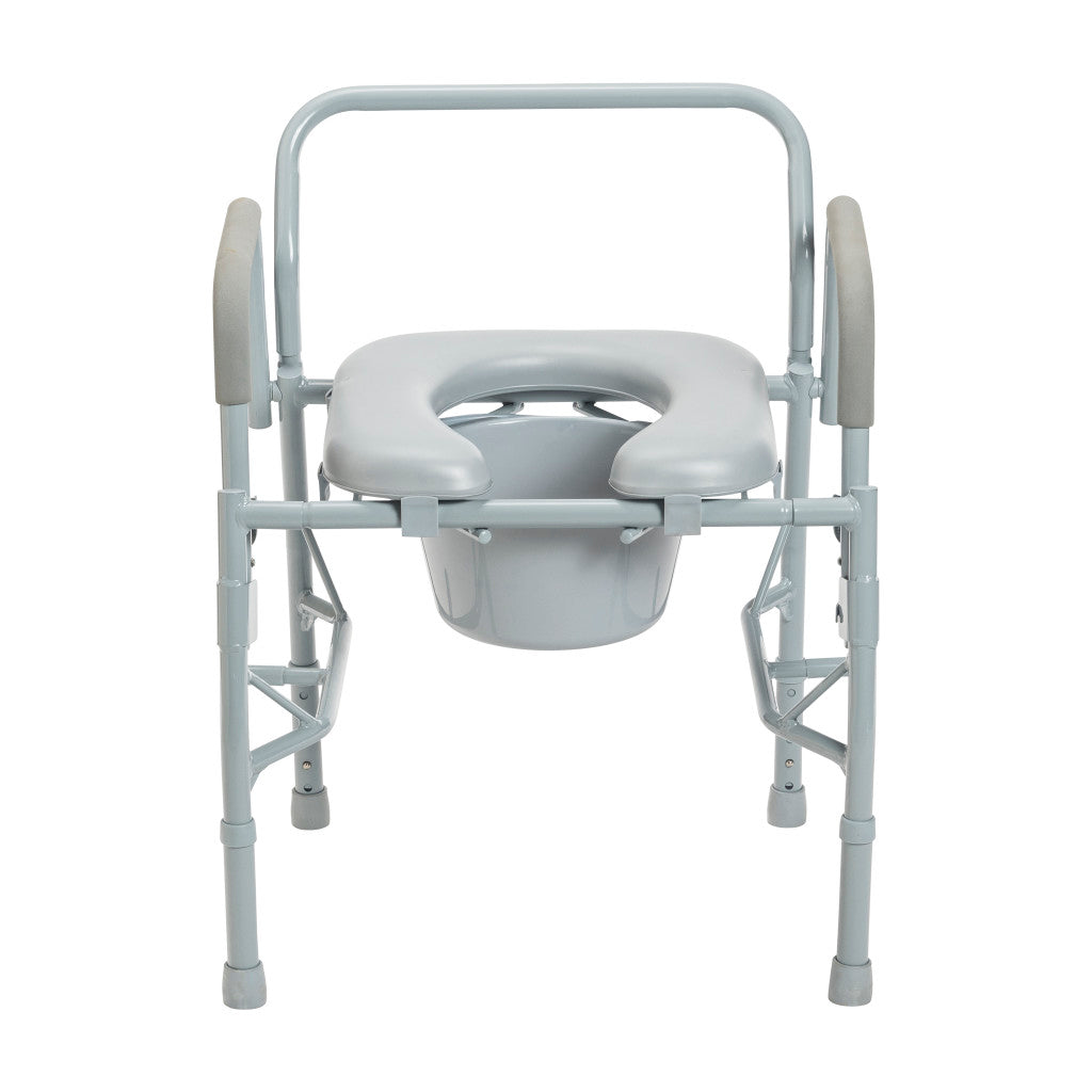 Drive Medical Drop Arm Steel Commode with Padded Seat