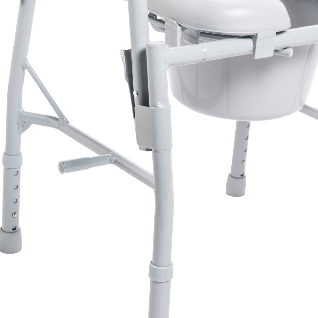Drive Medical Drop Arm Steel Commode with Padded Seat