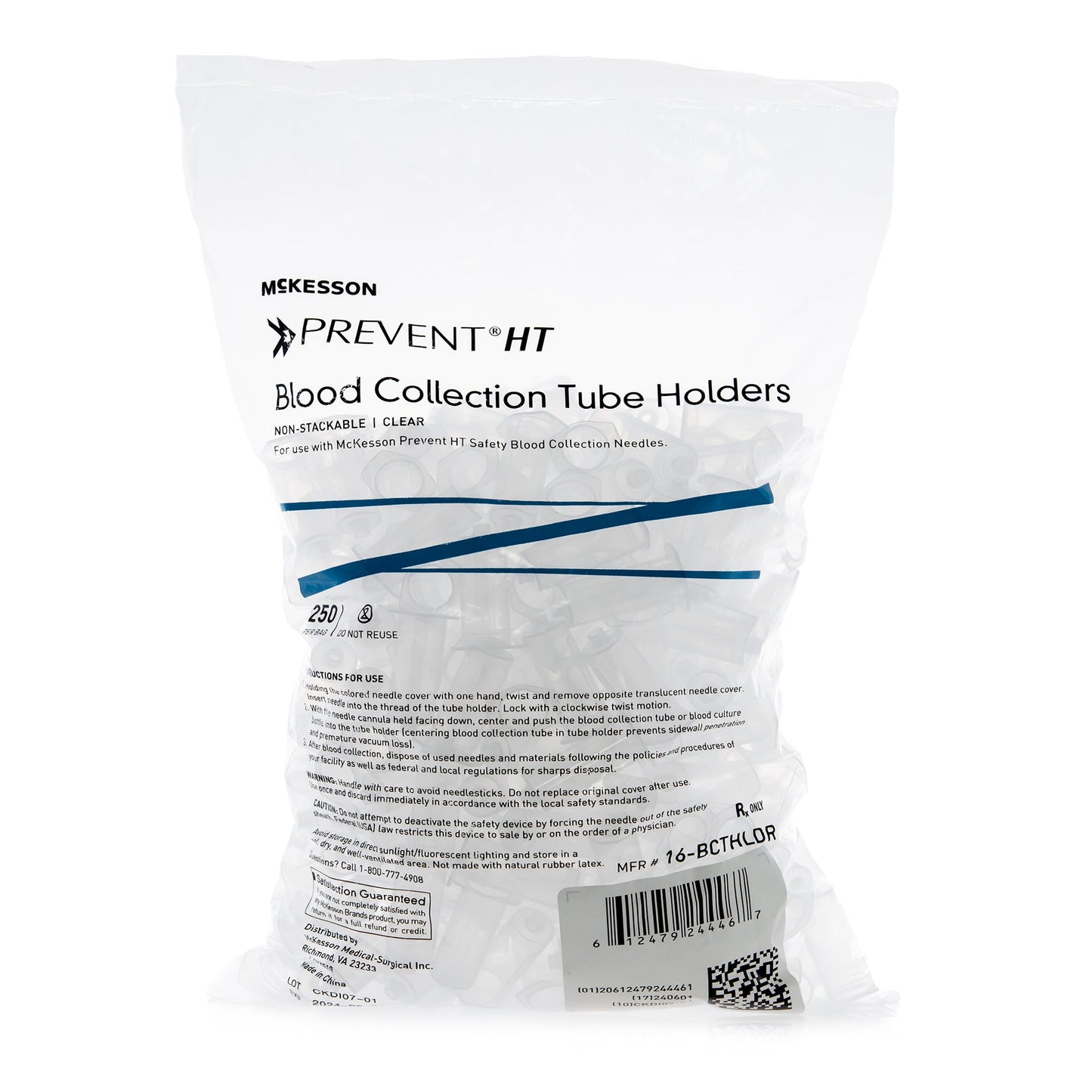 Blood Collection Tube Holder McKesson Prevent HT For 13 and 16 mm Blood Collection Tubes