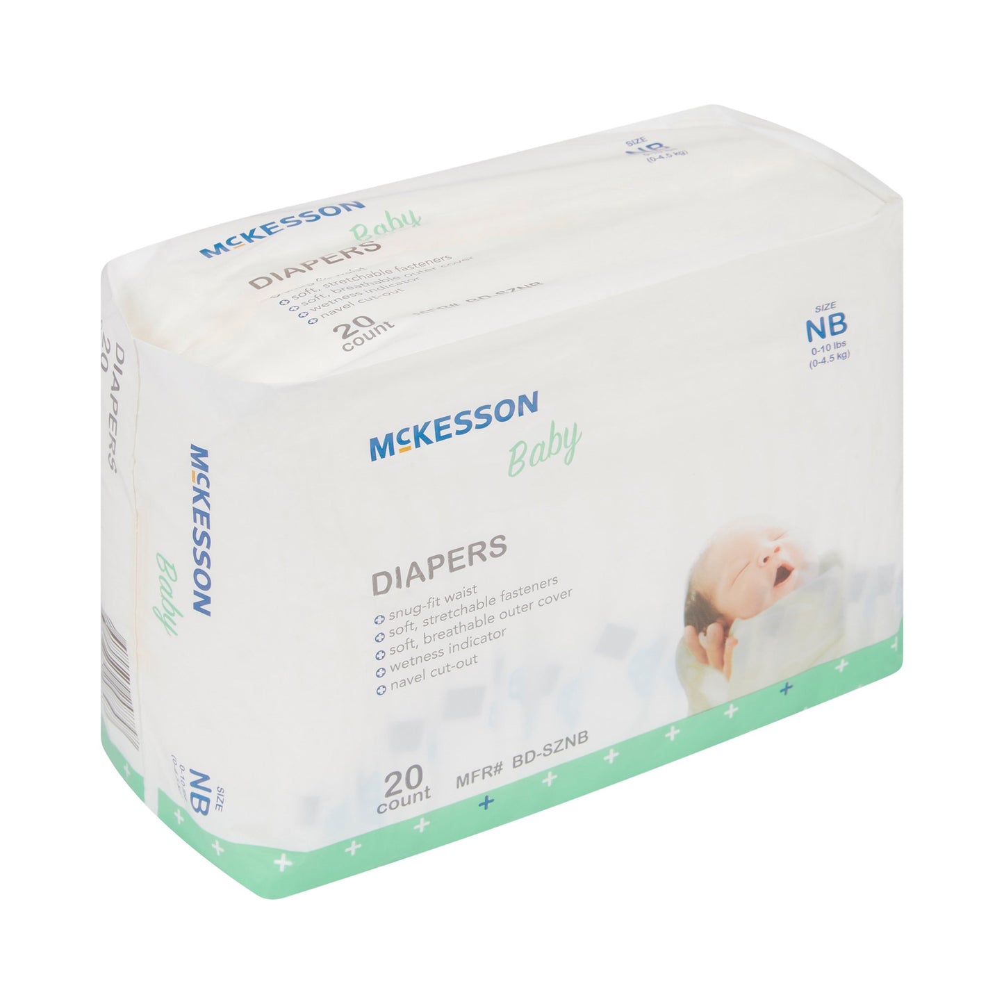 Unisex Baby Diaper McKesson Newborn Disposable Heavy Absorbency