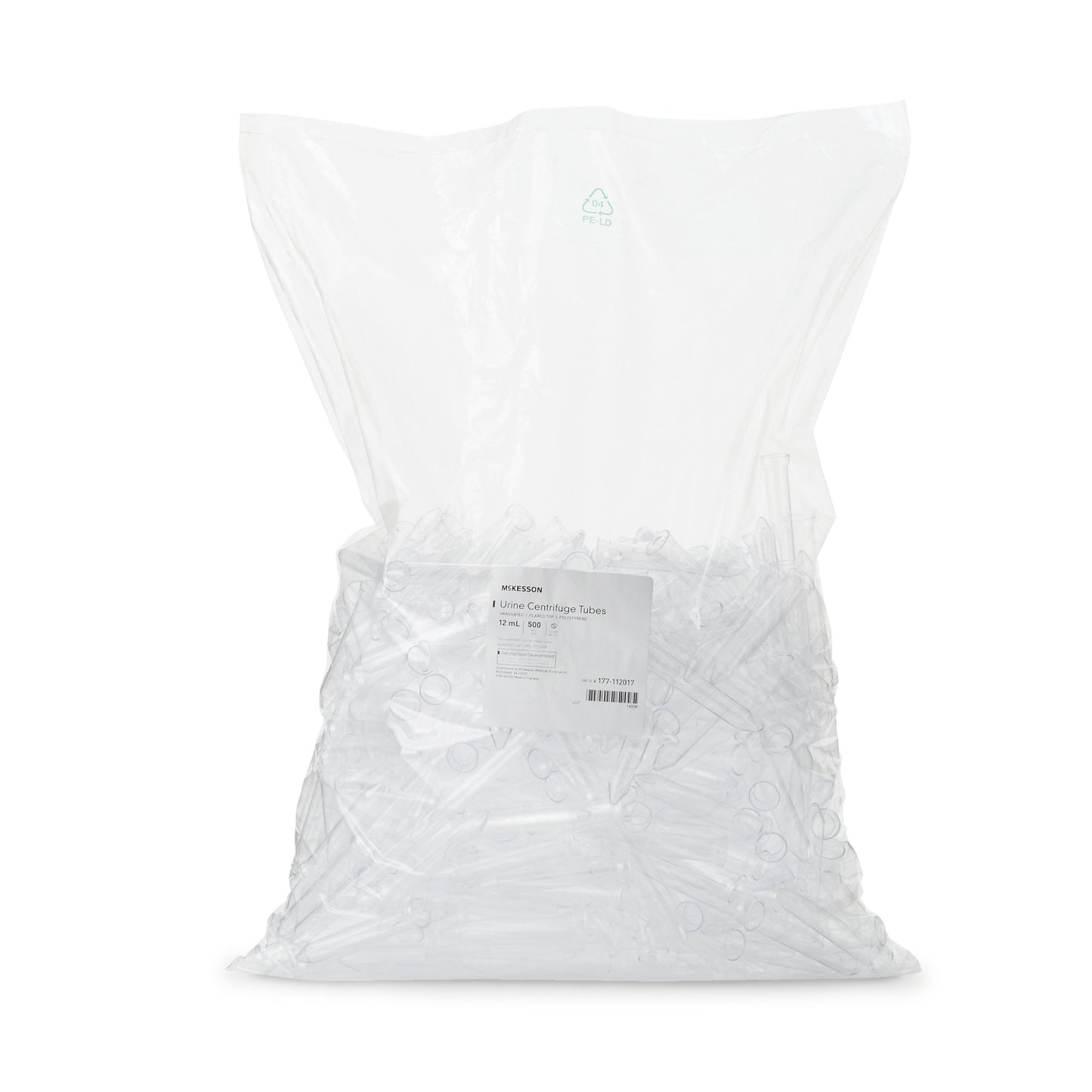 McKesson Urine Centrifuge Tube Plain 12 mL Without Closure Polystyrene Tube