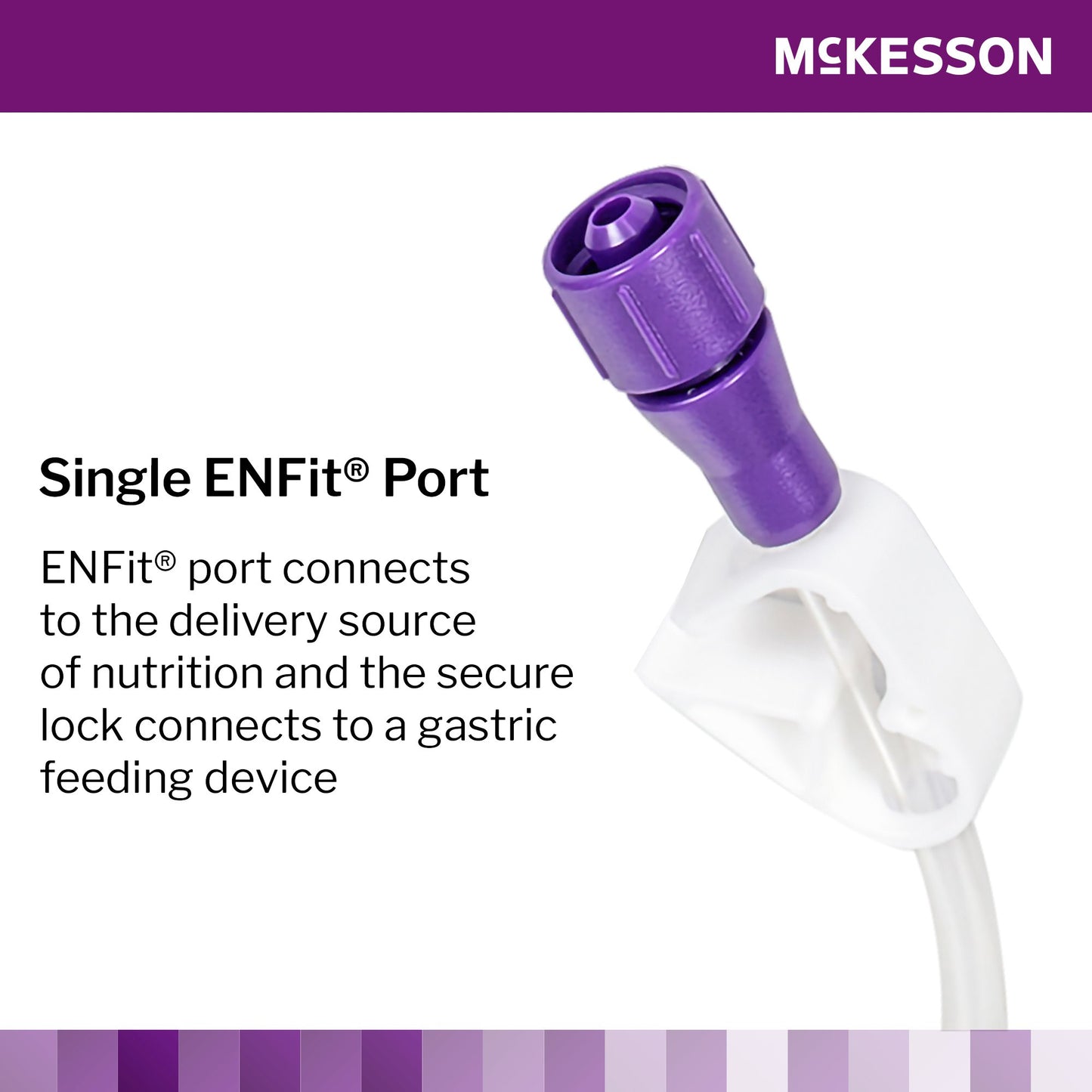 Bolus Enteral Feeding Extension Tube Set McKesson 12 Inch, EnFit, Secure Lock Right Angle Connector and Clamp, NonSterile