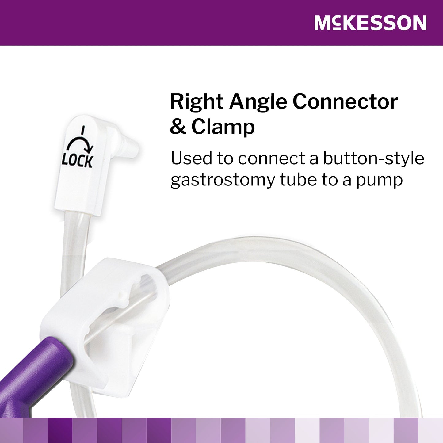 Enteral Feeding Extension Set McKesson 24 Inch, Enfit, Y-Port, Right Angle Connector and Clamp, NonSterile