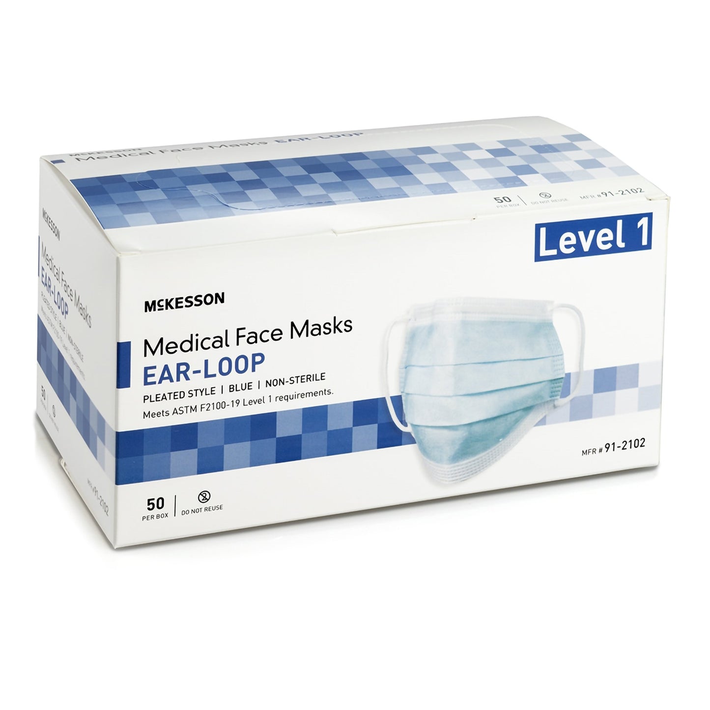 Procedure Mask McKesson ASTM Level 1 Earloops One Size Fits Most