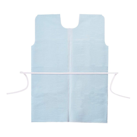 GOWN, PATIENT TISSUE BLU 30"X42" (50/CS)