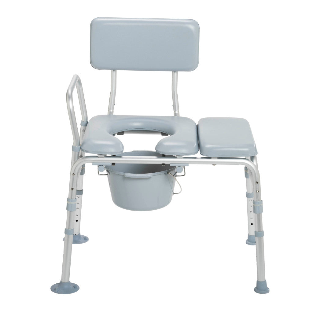 Drive Medical Combination Padded Transfer Bench/Commode 400 lbs
