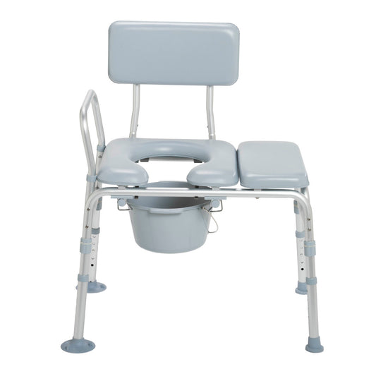 Drive Medical Combination Padded Transfer Bench/Commode 400 lbs