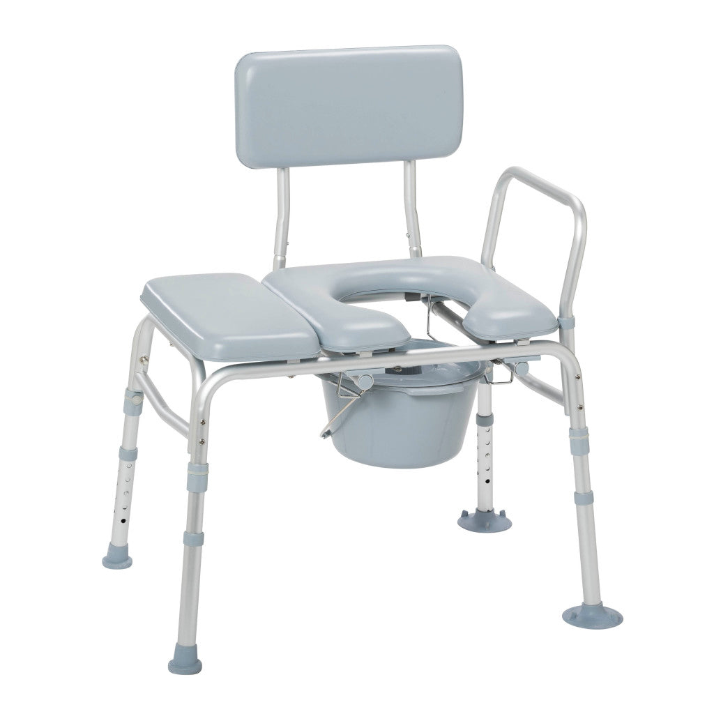 Drive Medical Combination Padded Transfer Bench/Commode 400 lbs