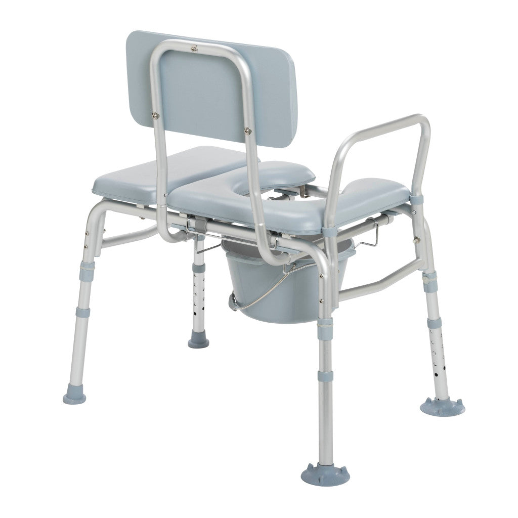 Drive Medical Combination Padded Transfer Bench/Commode 400 lbs