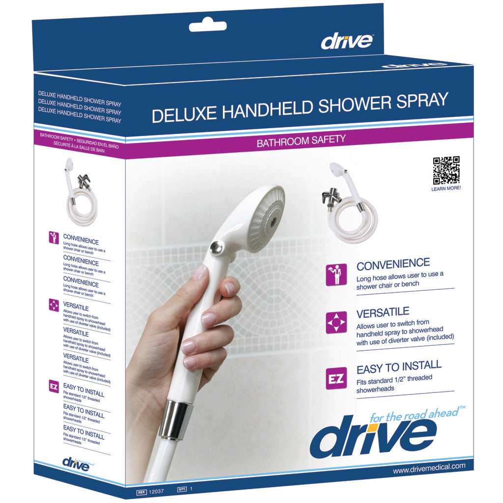 Drive Medical Deluxe Handheld Shower Spray with Diverter Valve
