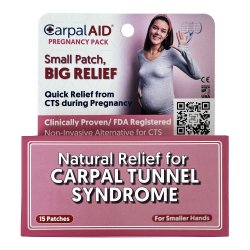 Hand-Based Carpal Tunnel Support Carpal AID Patch Pregnancy Plastic Left or Right Hand Clear Small (15/PK 48PK/CS)