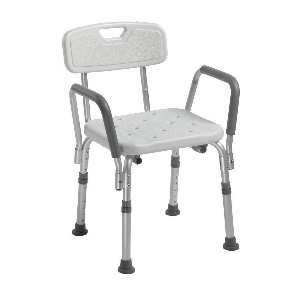 Drive Medical KD Bath Bench with Back and Padded Arms