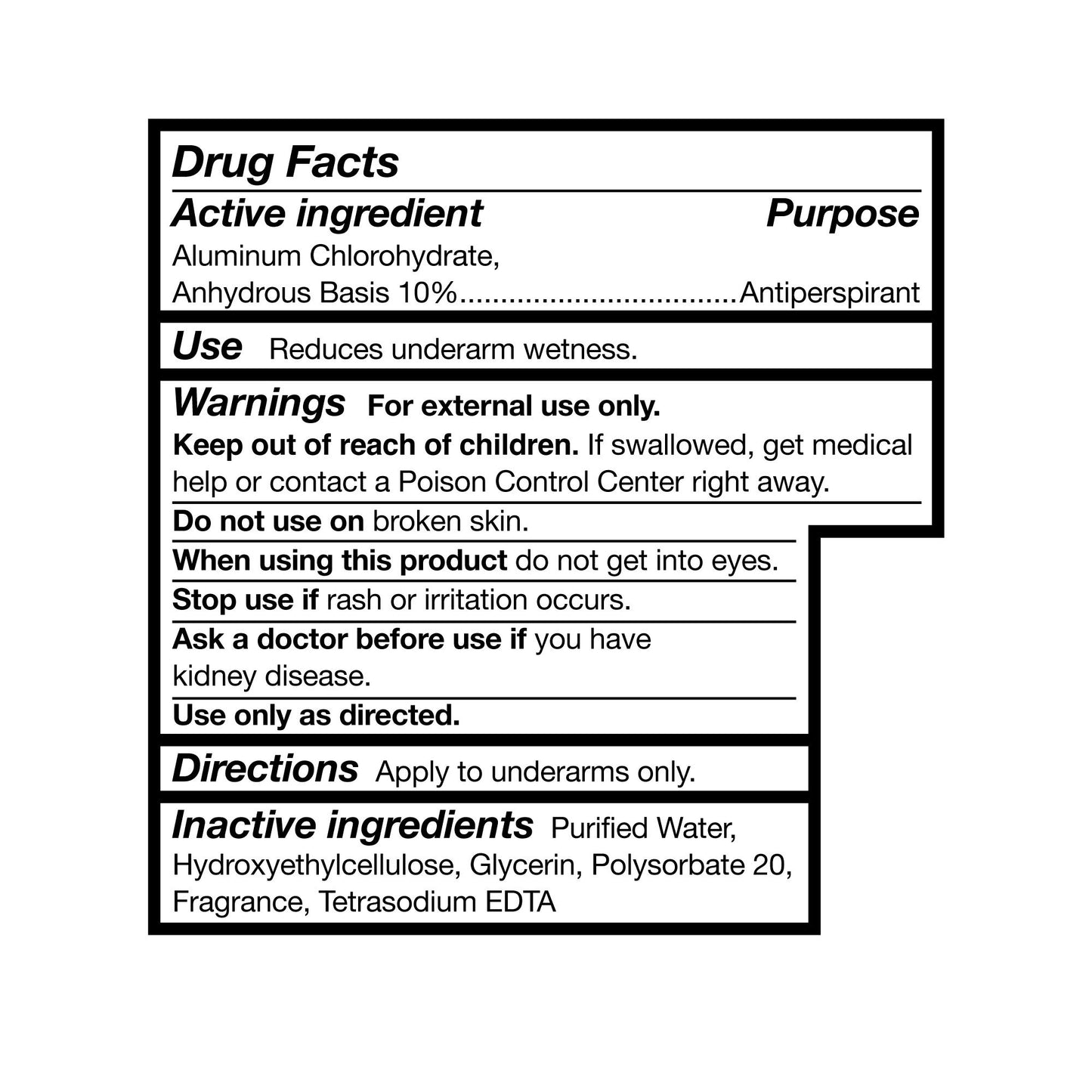 DEODORANT, ROLL-ON 1.5OZ LF (96/CS)