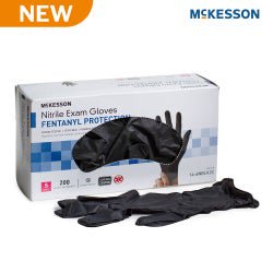 McKesson Confiderm BLK Nitrile Exam Gloves Small NonSterile Black Textured Fingertips Chemo Tested 200 per Box