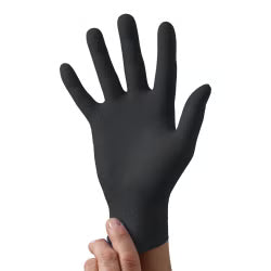 McKesson Confiderm BLK Nitrile Exam Gloves Small NonSterile Black Textured Fingertips Chemo Tested 200 per Box