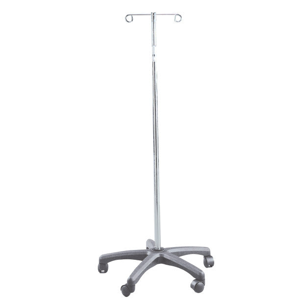 Drive Medical Deluxe IV Pole 2 Hook 5 Leg
