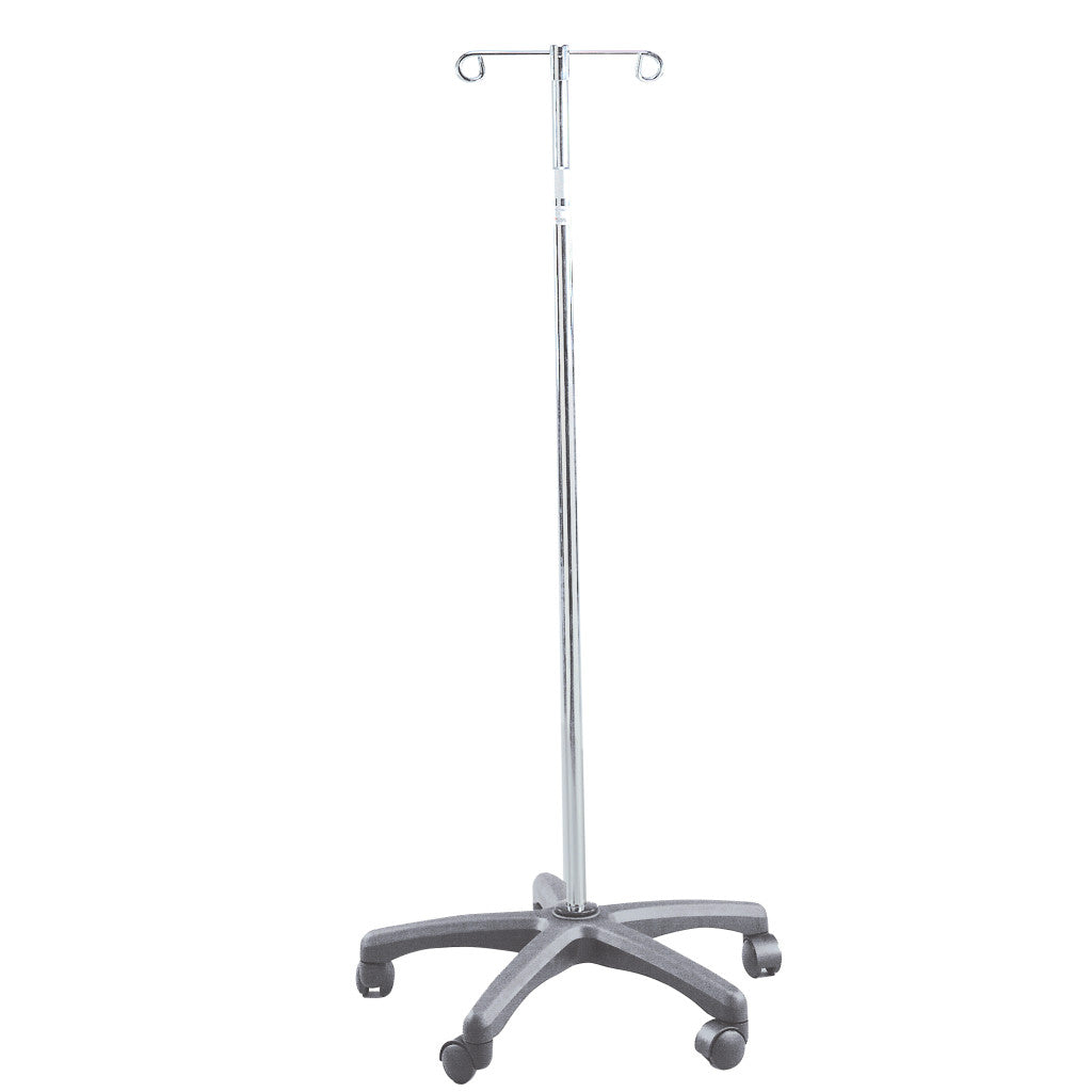 Drive Medical Deluxe IV Pole 2 Hook 5 Leg